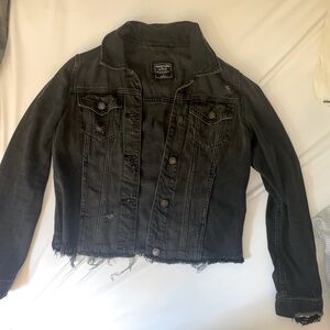 Abercrombie distressed denim jacket